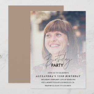 Foto: Festa de aniversário de convite para 52 anos