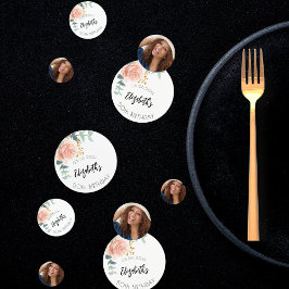 Foto festa de aniversário de flor de ouro de rosa