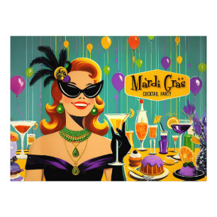 Foto Festa de Cocktail Retro Mardi Gras dos Anos 50