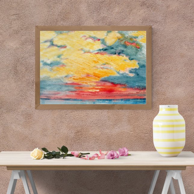 Foto Fiery Watercolor Sunset (Criador carregado)