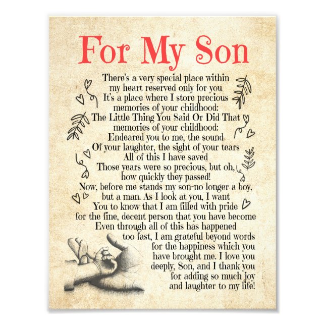 Foto Filho presente | Pelo Meu Filho, Muito Obrigado Po (Frente)