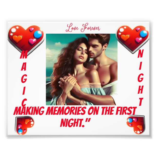 Foto "First Night Bliss: Love's Eternal Wall Art" (Frente)