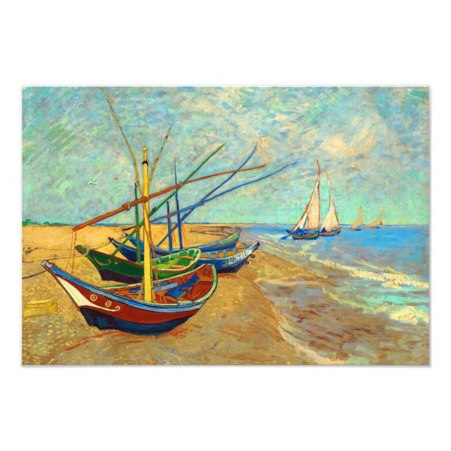 Foto Fishing Boats on the Beach by Vincent van Gogh (Frente)
