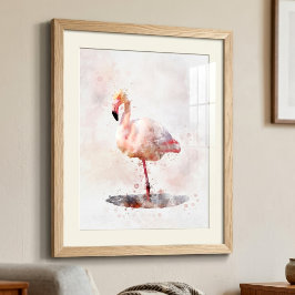 Foto Flamingo Rosa Elegante em Aquarela