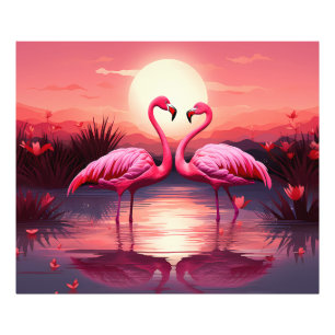 Foto Flamingos cor-de-rosa ao sol
