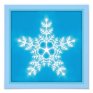 Foto Floco de neve azul e branco