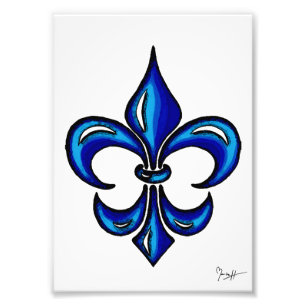 Foto Flor de lis no azul