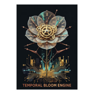 Foto Flor de Relógio Steampunk: Motor de Flora Temporal