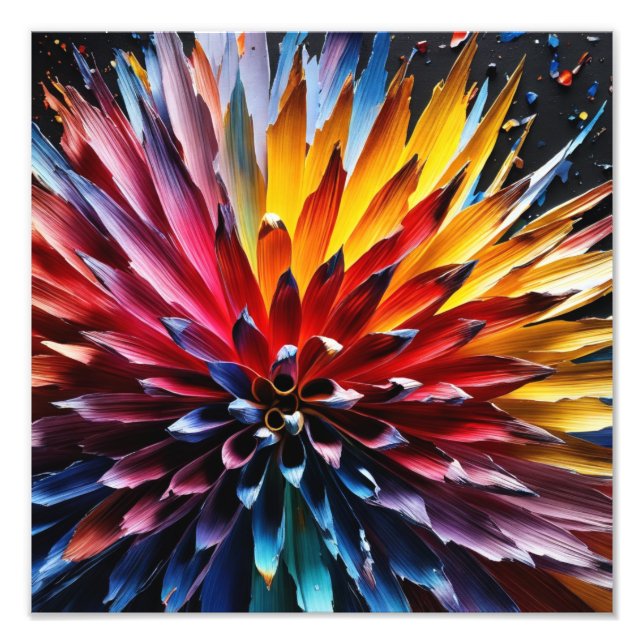 Foto Flor em greve em cores vibrantes (Frente)