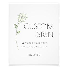 Foto Floral Baby in Bloom Baby Shower Custom Sign