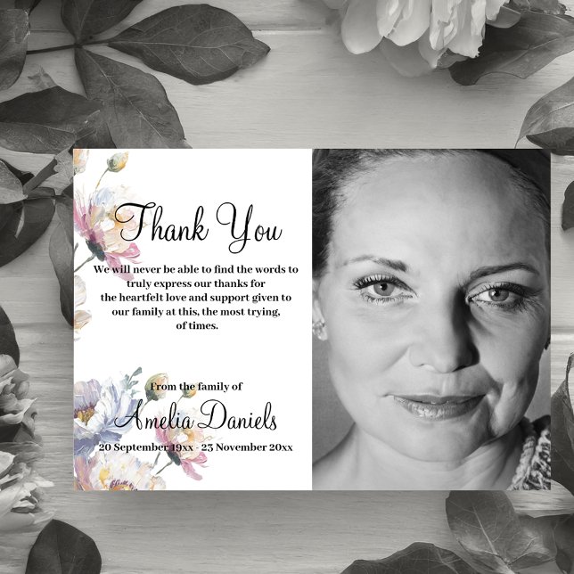 Foto Floral de Verão no Cartões de agradecimentos  (Criador carregado)