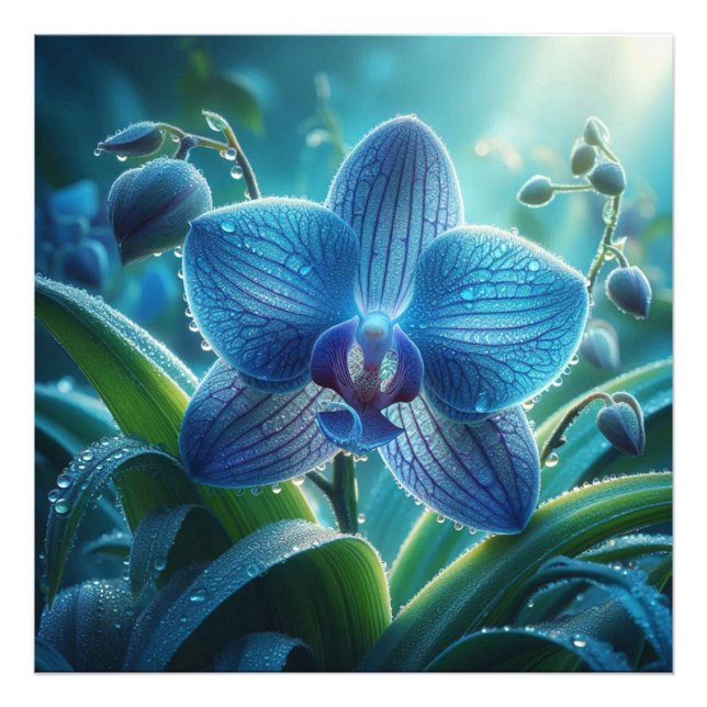 Foto Floral Orquídea Azul (Frente)