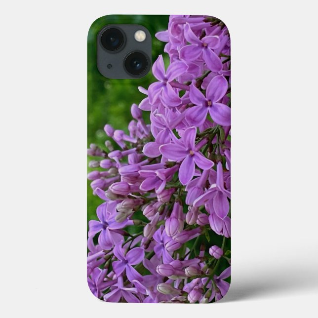 Foto floral roxa lilás romântico elegante roxo (Verso)