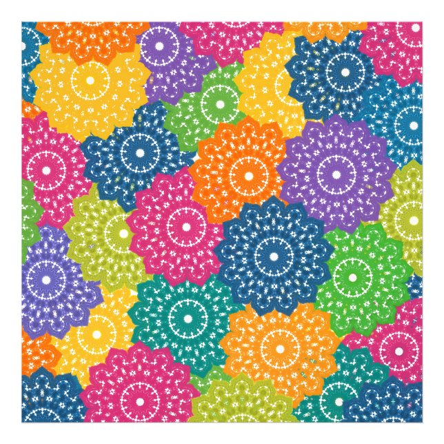 Foto Flores de Abstrato coloridas vibrantes (Frente)