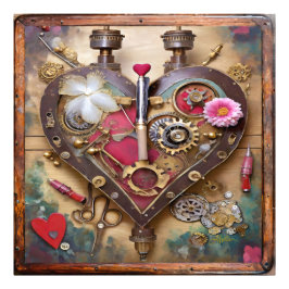 Foto Flores de Batom Coração Série Steampunk