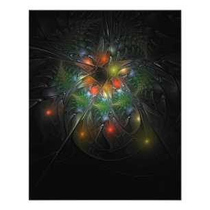 Foto Flores de fantasia fractal suaves e tenra