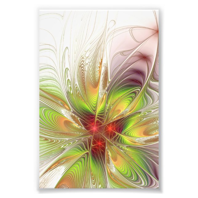 Foto Flores de fantasia fractal suaves e tenra (Frente)