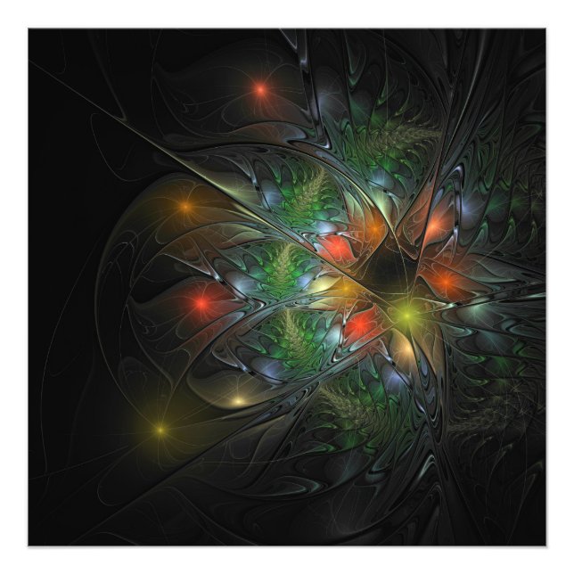 Foto Flores de fantasia fractal suaves e tenra (Frente)