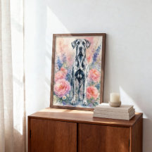 Flores de Verão e Dogue Alemão