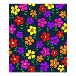 Foto Flores Multicoloridas Padrão Floral