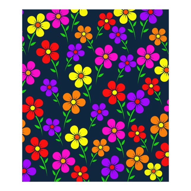Foto Flores Multicoloridas Padrão Floral (Frente)