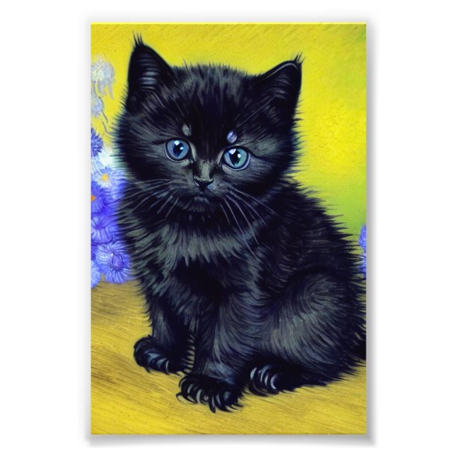 Foto Flores Roxas Pretas de Gogh (Frente)