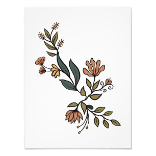 Foto Flores Whimsical e Buquê de Folhas