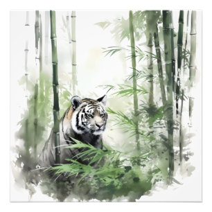 Foto Floresta de Bambu Verde Tiger