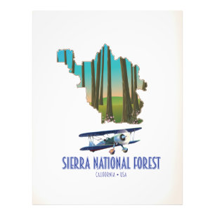 Foto Floresta nacional de Sierra Califórnia EUA mapa