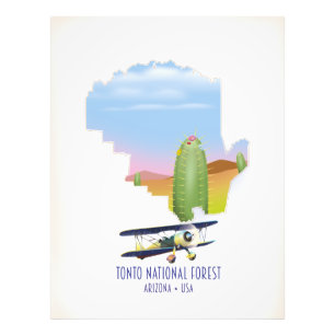 Foto Floresta nacional Tonto Arizona EUA mapa