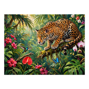 Foto Floresta Tropical Jaguar Beija-flores Borboletas F