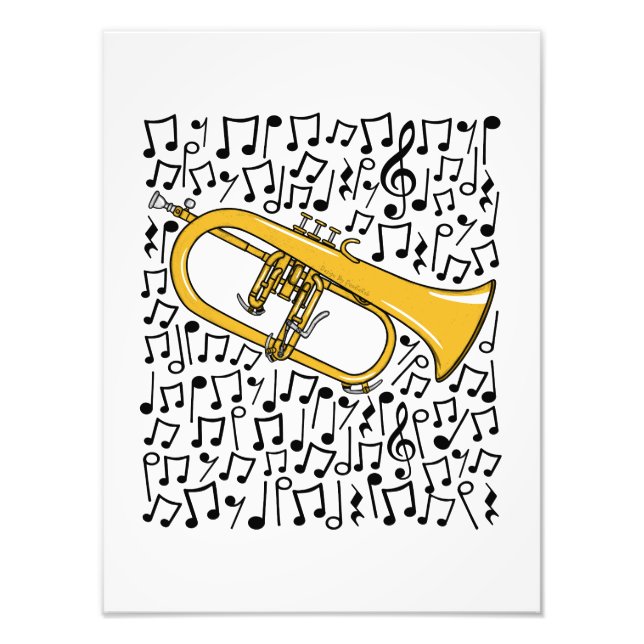 Foto Flugelhorn Musical Notes Hornist Brass Musical (Frente)