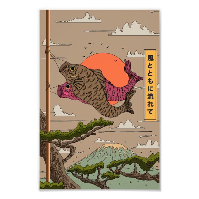 Foto Fluxo com o Vento Koinobori (Frente)