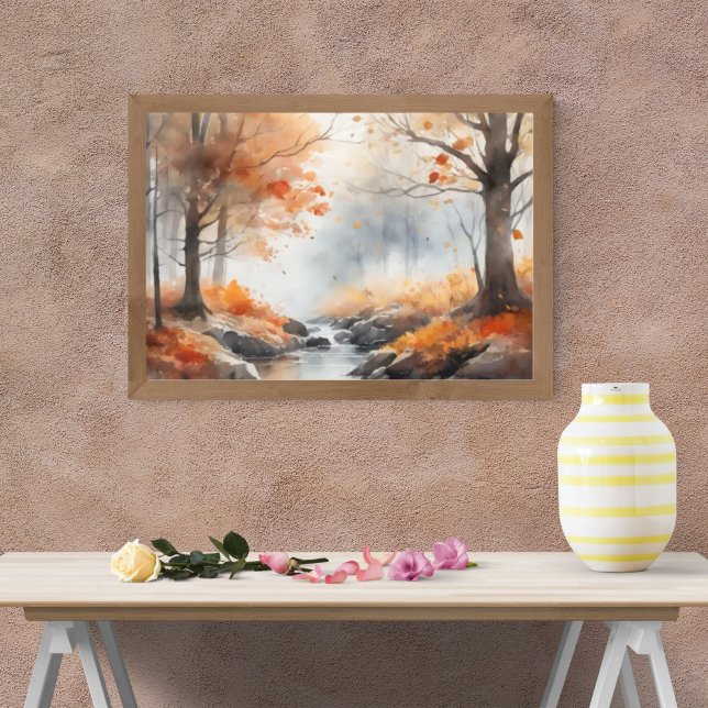 Foto Fluxo Tranquilo - Paisagem de Aquarela (Criador carregado)