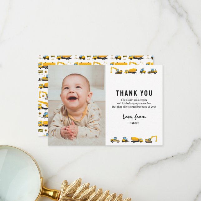 Foto Fofa de Construção Nota de Agradecimento de A (Frente/Verso In Situ)