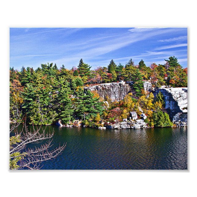 Foto Folhagem de outono em torno do lago Minnewaska (Frente)