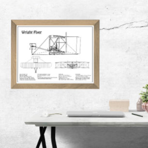 Foto Folheto do Wright - Planos de desenho do avião par