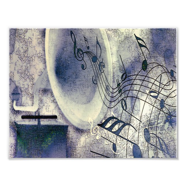 Foto Fonógrafo e Música Vintage (Frente)