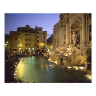 Foto Fontana de Trevi à noite, Roma, Lazio, Itália