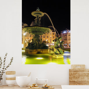 Foto Fonte iluminada e Sereia. Rossio, Lisboa