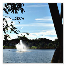 Fonte no Lago Mirror em um