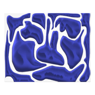 Foto Formas Fluidas Azuis Abstratas – Arte Moderna 3D