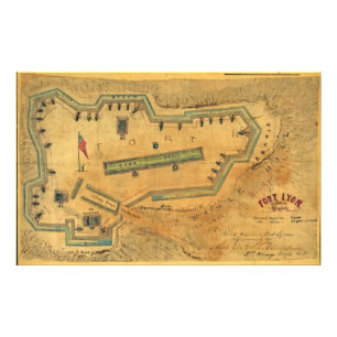 Foto Forte Lyon Alexandria Virgínia do mapa da guerra