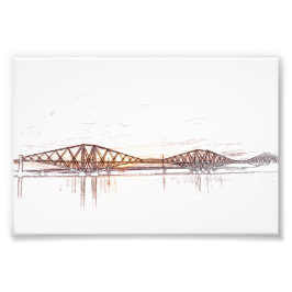 Foto Forth Bridge Scotland Minimalist Sketch