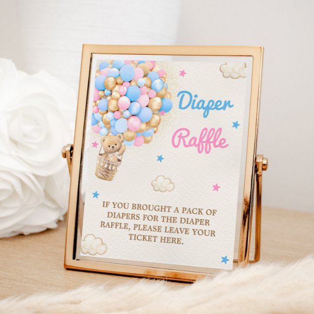 Foto Fralda Raffle Urso de Teddy Rosa Sinal de Jogo Azu (Criador carregado)