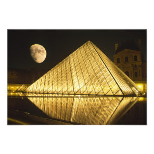 Foto França, Paris, O Museu do Louvre, Noturno