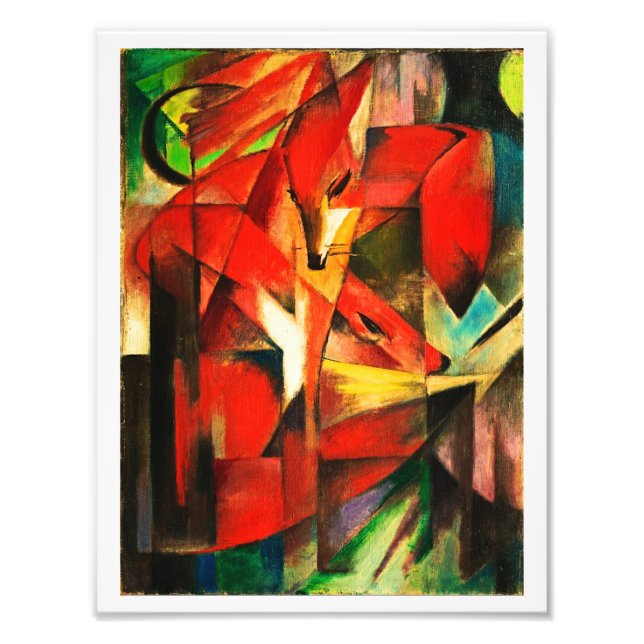 Foto Franz Marc The Foxes Red Fox Modern Art Painting (Frente)