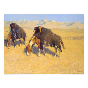Foto Frederic Remington - Indianos Simulando Buffalo