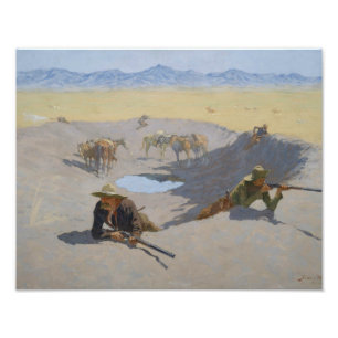 Foto Frederic Remington - luta para o Waterhole