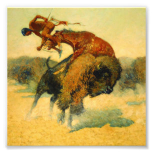Foto Frederic Remington Western Art "Episódio - Buffal